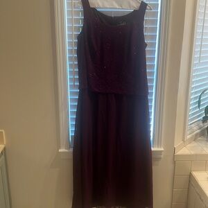 Mother of the Bride dress Alex evening size 18w plum colored floor length